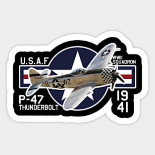 WW2 Aircraft P-47 Thunderbolt Sticker